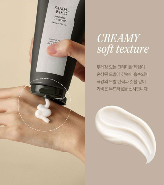 LONGTAKE Sandal Wood Intensive Hair Care Gift Set (Shampoo 300ml + Treatment 100ml + Hair Oil 15ml) from Korea