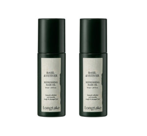 2 x LONGTAKE Basil & Vetiver Refreshing Hair Oil 50ml from Korea