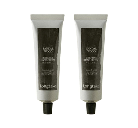 2 x LONGTAKE Sandalwood Intensive Hand Cream 50ml from Korea