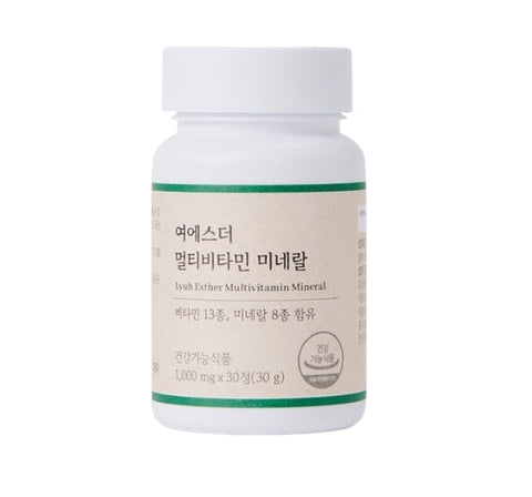 ESTHER FORMULA Lyuh Esther Daily Multivitamin & Mineral Supplement (21 Nutrients) 30 Tablets from Korea