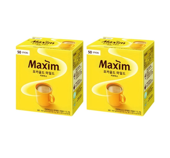 2 X Maxim Mocha Gold Mild 50 Sticks from Korea by Maxim