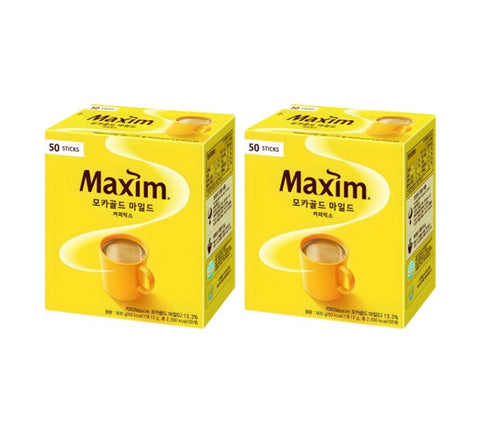 2 X Maxim Mocha Gold Mild 50 Sticks from Korea by Maxim