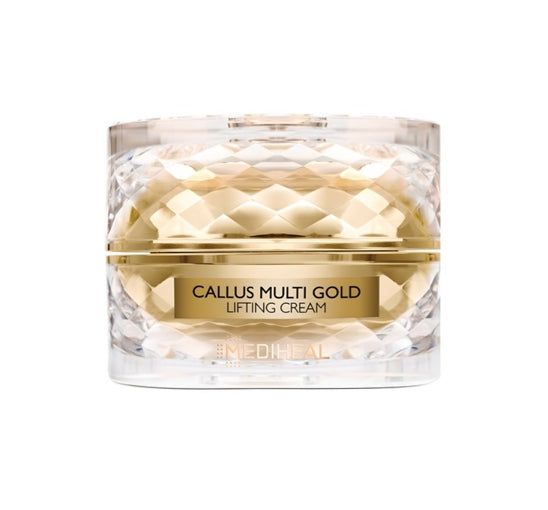 Jar of Callus Multi Gold Lifting Cream on a white background