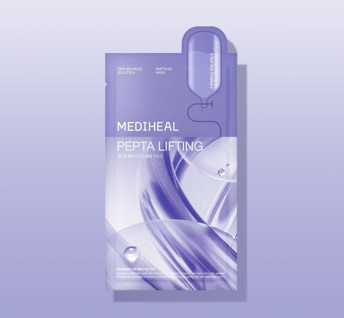 15 x MEDIHEAL Pepta Lifting Ampoule Mask 20ml from Korea