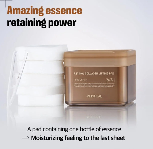 MEDIHEAL Retinol Collagen Lifting Pad 100 Pads from Korea