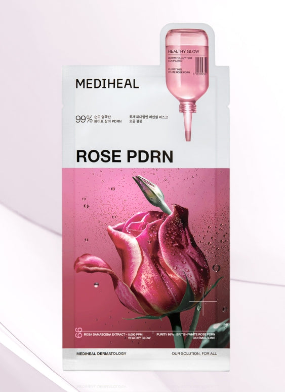 20 x MEDIHEAL Rose PDRN Essential Mask Healthy Glow from Korea
