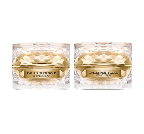 Two jars of Callus Multi Gold Lifting Cream on a white background