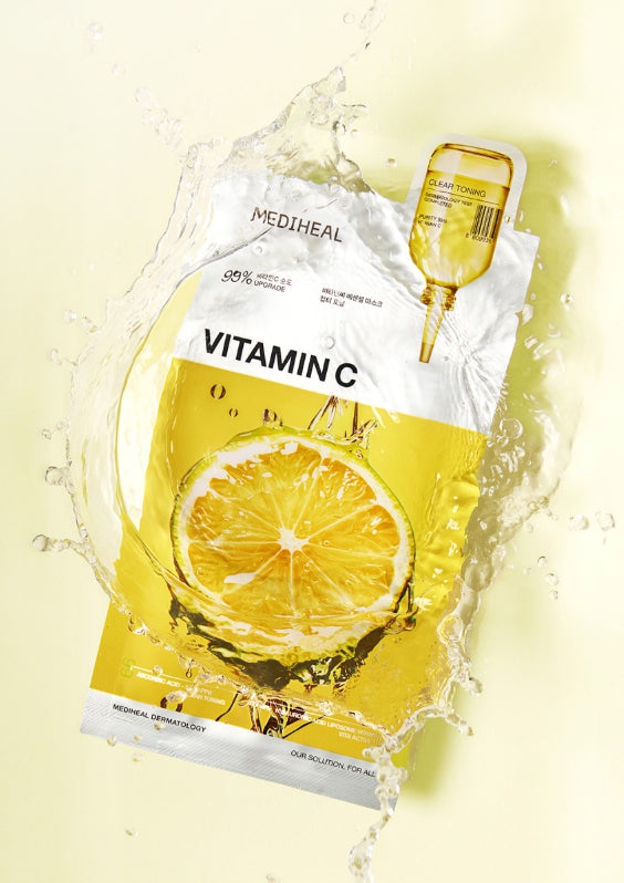 20 x MEDIHEAL Vitamin C Clear Toning Essential Mask from Korea