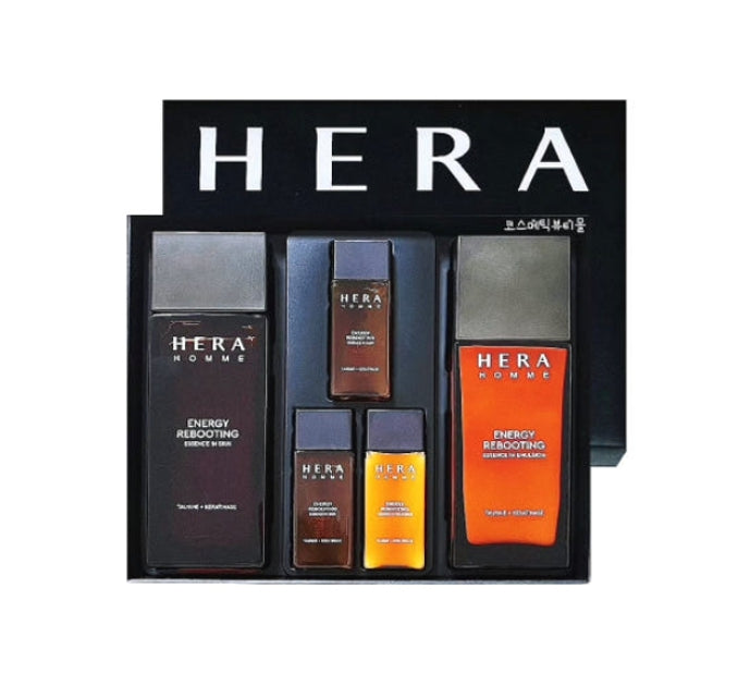 HERA Energy Rebooting Skincare Set with hydrating and anti-aging products for radiant, healthy skin