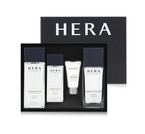 HERA Homme Basic Skincare Set for men, featuring toner and emulsion for daily hydration and skin comfort