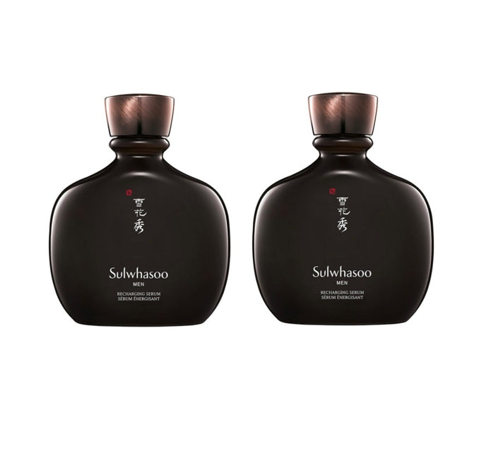 Sulwhasoo Men Recharging Serum bottle with elegant design, offering anti-aging and hydrating benefits for men's skin.