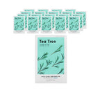 20 x MISSHA Airy Fit Sheet Mask Tea Tree - Soothing Hydrating Korean Sheet Mask from Korea