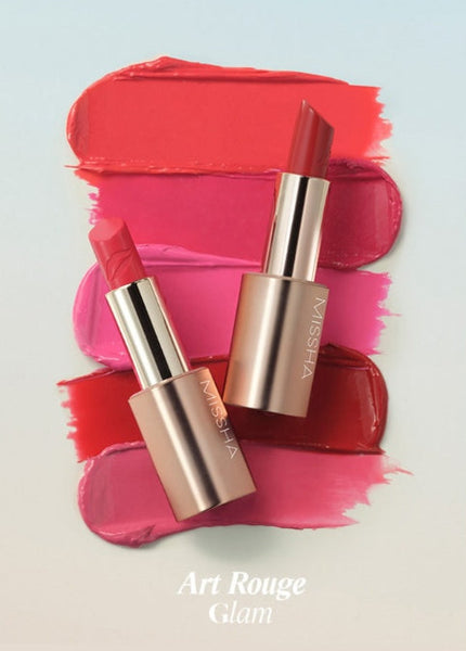 2 x MISSHA Art Rouge Glam (Pink Chuchu) - Pink Lipstick, K‑Beauty Moisturizing Lip Color from Korea