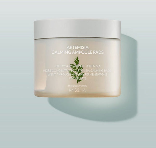 2 x MISSHA Artemisia Calming Ampoule Pads 225ml(50 Pads) - Fermented Soothing Pads from Korea
