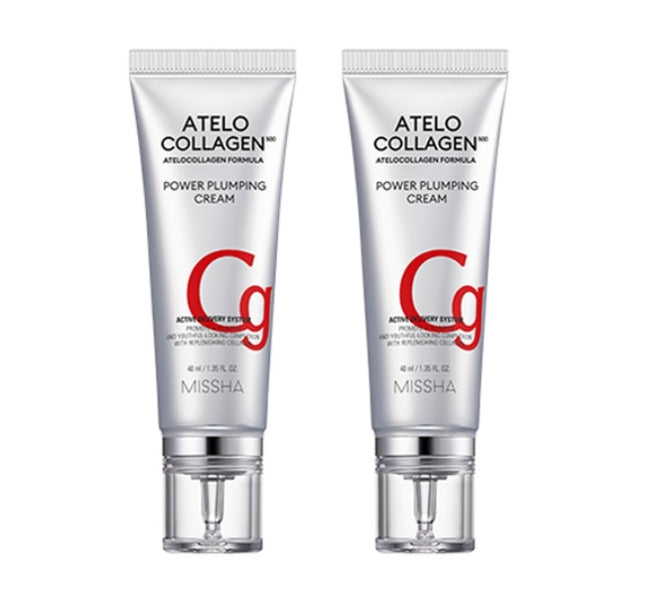 2 x MISSHA Atelo Collagen 500 Power Plumping Cream 40ml from Korea