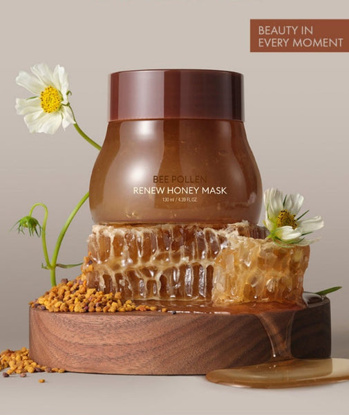 MISSHA Bee Pollen Renew Honey Mask 130ml - Exfoliate & Hydrate Glow Mask from Korea