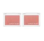 2 x MISSHA Cotton Blush 4g, Vintage Robe - Rose‑Tone Powder Blusher, Soft Natural Cheek Color from Korea