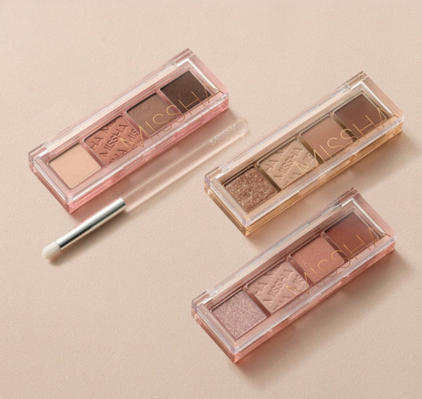 2 x MISSHA Day Vibe Palette 3g (#01 Beige Motion) - Neutral Beige Eye Palette from Korea