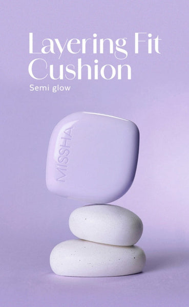 2 x MISSHA Layering Fit Cushion Semi Glow 15g, #21 Fair from Korea