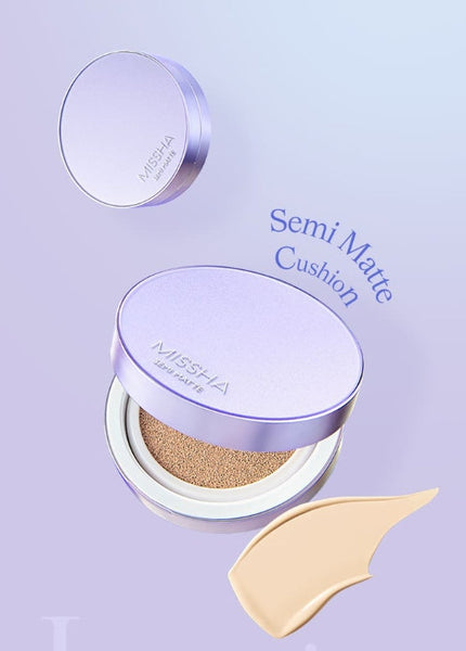 2 x MISSHA Layering Fit Cushion Semi Matte 14g (#21 Vanilla), SPF30 PA++ from Korea