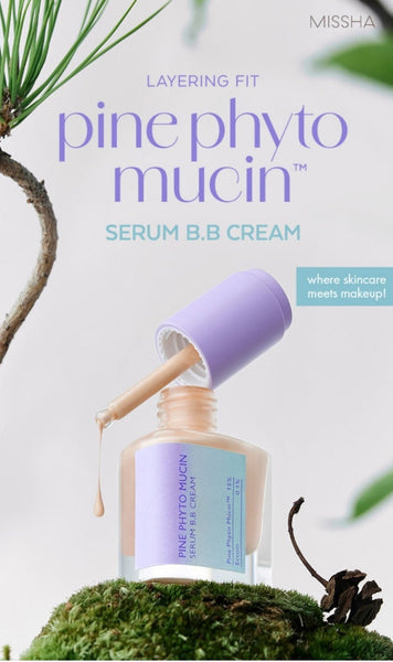 MISSHA Layering Fit Pine Phyto Mucin Serum B.B Cream 30ml, #Coccon from Korea