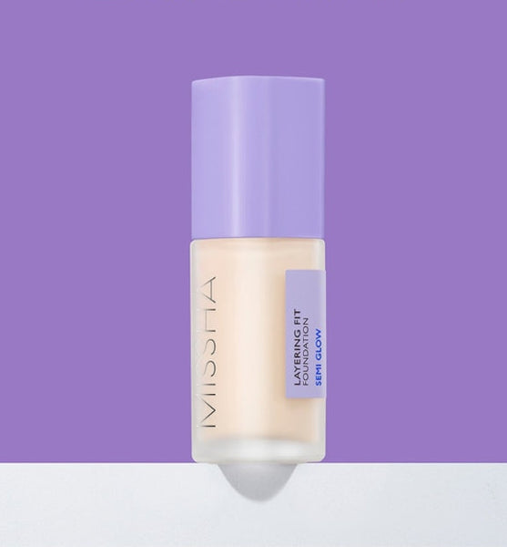 2 x MISSHA Layering Fit Semi Glow Foundation 35ml (#21 Vanilla) - Natural Radiant Base from Korea