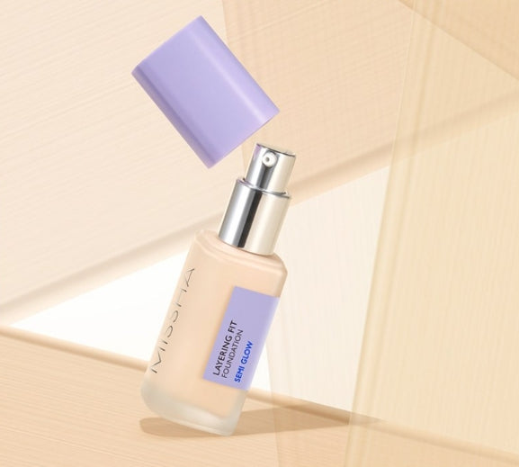 2 x MISSHA Layering Fit Semi Glow Foundation 35ml (#21 Vanilla) - Natural Radiant Base from Korea