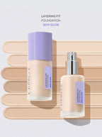 2 x MISSHA Layering Fit Semi Glow Foundation 35ml (#21 Vanilla) - Natural Radiant Base from Korea