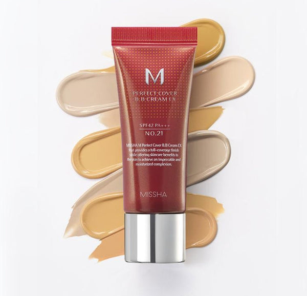2 x MISSHA M Perfect Cover BB Cream EX 20ml (#20C Cool Beige) SPF42 PA+++ from Korea