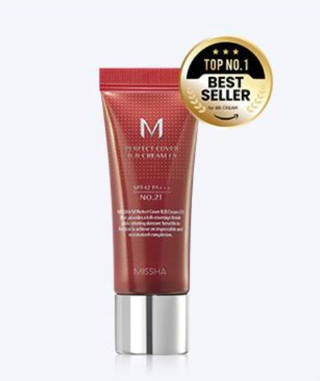 2 x MISSHA M Perfect Cover BB Cream EX 20ml (#13N Bright Beige) SPF42 PA+++ from Korea