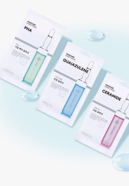 5 x MISSHA Mascure Sheet Mask (PHA) - Gentle Exfoliating Mask from Korea