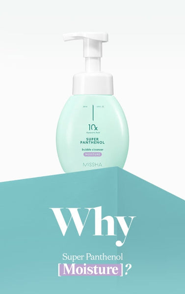 MISSHA Super Panthenol Bubble Cleanser 200ml (Moisture) - Hydrating Foam Cleanser from Korea