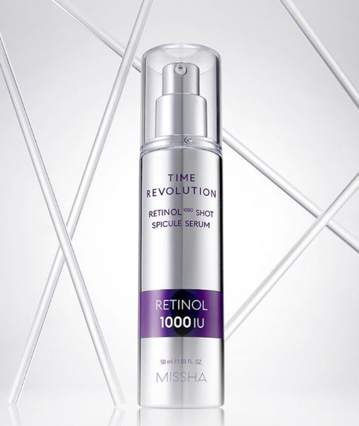 2 x MISSHA Time Revolution Retinol 1000 Shot Spicule Serum 50ml - Anti‑Aging Booster from Korea