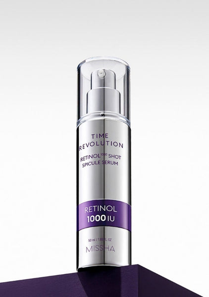 2 x MISSHA Time Revolution Retinol 1000 Shot Spicule Serum 50ml - Anti‑Aging Booster from Korea