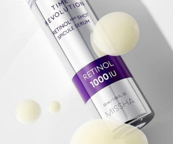 2 x MISSHA Time Revolution Retinol 1000 Shot Spicule Serum 50ml - Anti‑Aging Booster from Korea