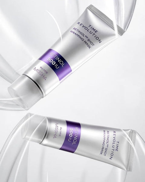 2 x MISSHA Time Revolution Retinol 500 Shot Wrapping Mask 80g from Korea