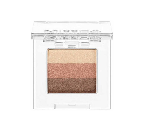 MISSHA Triple Shadow (#No. 3 Mocha Beige) - 3‑Tone Gradient Eyeshadow from Korea