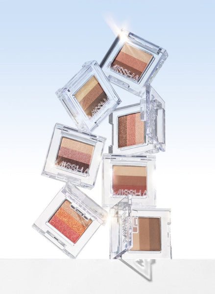 2 x MISSHA Triple Shadow (#No. 3 Mocha Beige) - 3‑Tone Gradient Eyeshadow from Korea