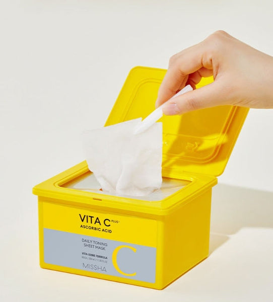 MISSHA VITA C Plus Daily Toning Sheet Mask (30 Sheets) from Korea by MISSHA