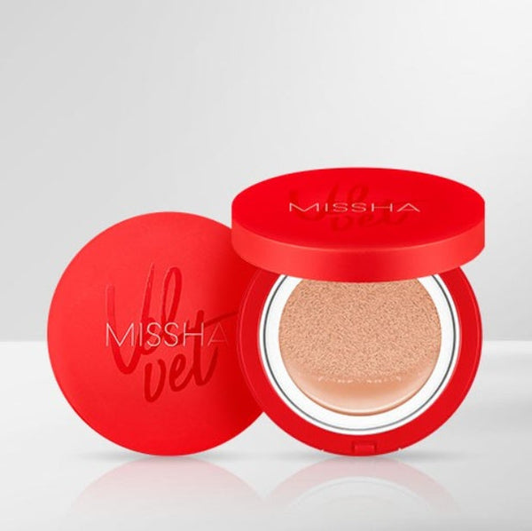 2 x MISSHA Velvet Finish Cushion 15g (#23 Medium Beige), SPF50+ PA+++ from Korea