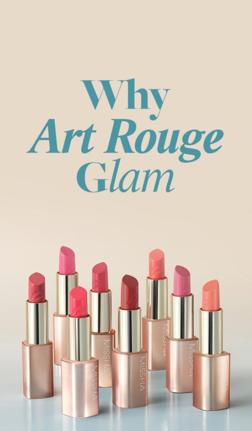 2 x MISSHA Art Rouge Glam Lipstick (Red Brit) - Cool Pure Red K‑Beauty Lipstick from Korea