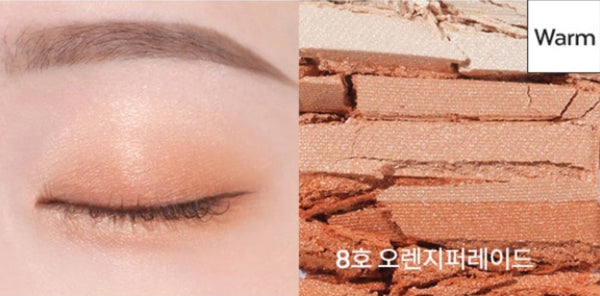 2 x MISSHA Triple Shadow (#8 Orange Parade) - 3‑Tone Gradient Eyeshadow from Korea