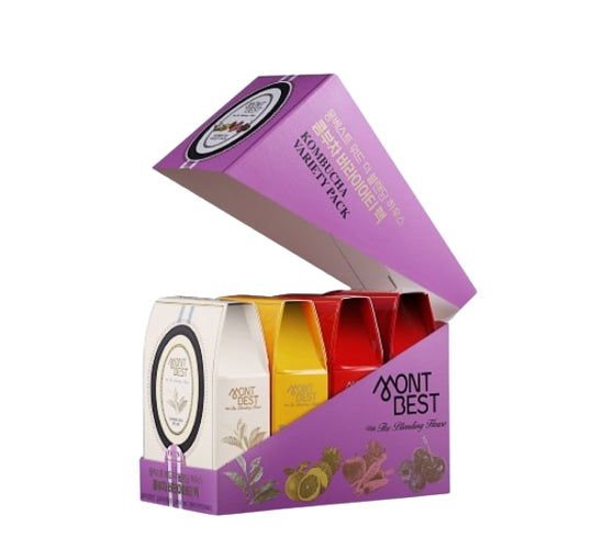 4 X MONTBEST With The Blending House Kombucha Variety Pack Type 1, 10 sticks from Korea_KT