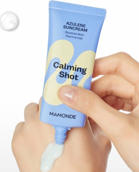 2 x Mamonde Calming Shot Azulene Suncream 35ml, SPF50+ PA++++ from Korea