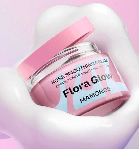 2 x Mamonde  Flora Glow Rose Smoothing Cream 50ml from Korea