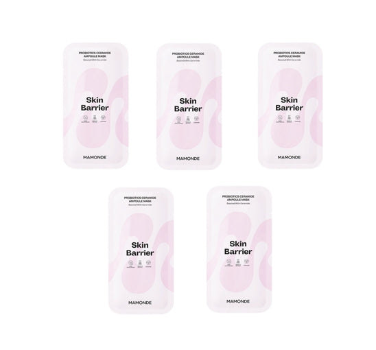 5 x Mamonde Probiotics Ceramide Ampoule Mask Sheet 23ml from Korea