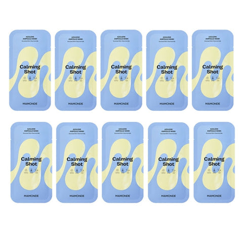 10 x Mamonde Calming Shot Azulene Ampoule Mask Sheet 23ml from Korea