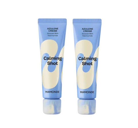 Two tubes of Mamonde Azulene Cream on a white background