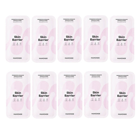 10 x Mamonde Probiotics Ceramide Ampoule Mask Sheet 23ml from Korea