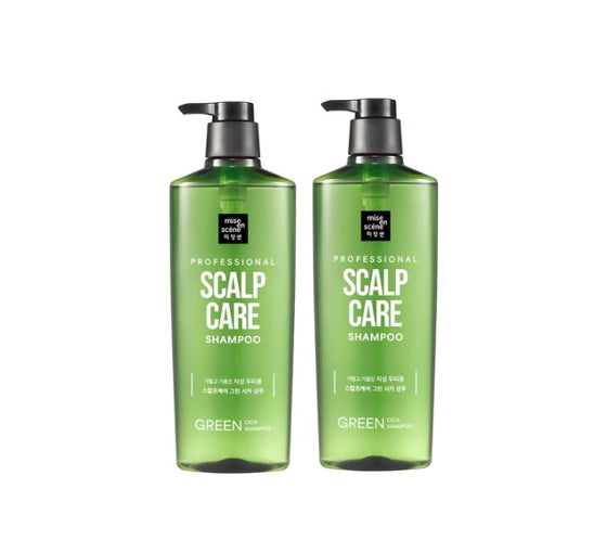 2 X [NEW] Mise-en-scene Professional Scalp Care Green Cica Shampoo 680ml from Korea